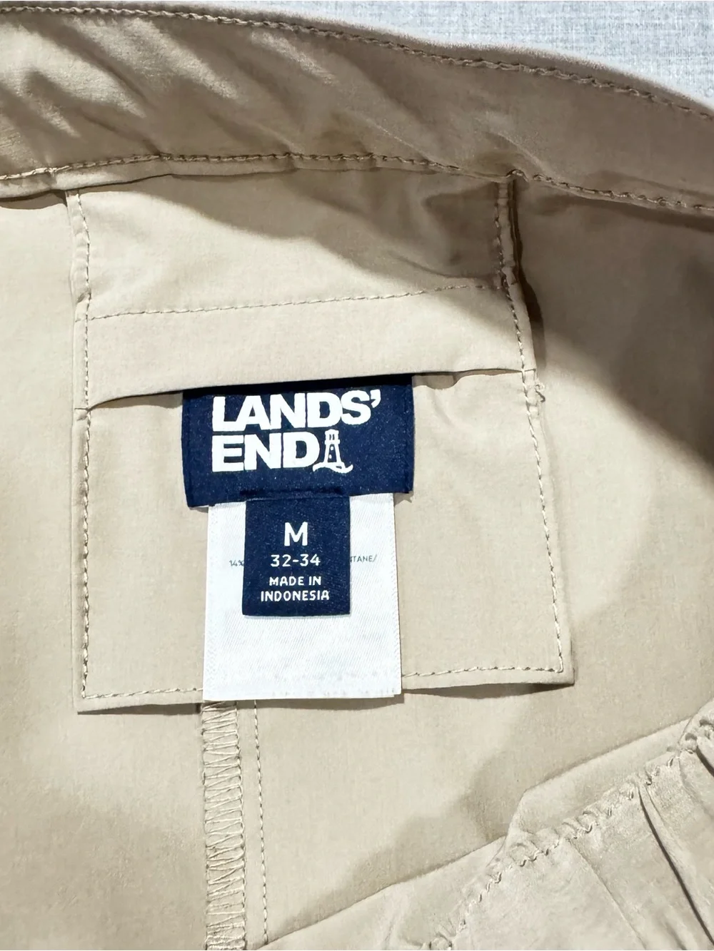Lands' End Men's Chino-Style Khaki Shorts